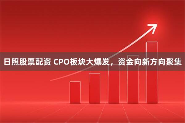 日照股票配资 CPO板块大爆发，资金向新方向聚集